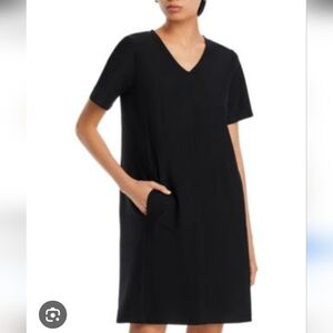 Eileen Fisher pocketed cotton Tshirt dress Sz M